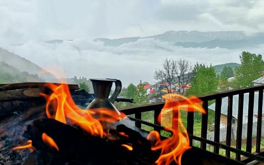 اجاره ویلا یک خوابه چوبی پاییزه آلاشت