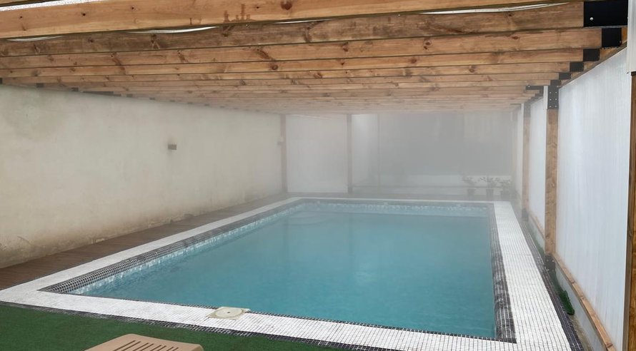 ویلا سه خوابه استخردار آبگرم باغ بهشت قوهه