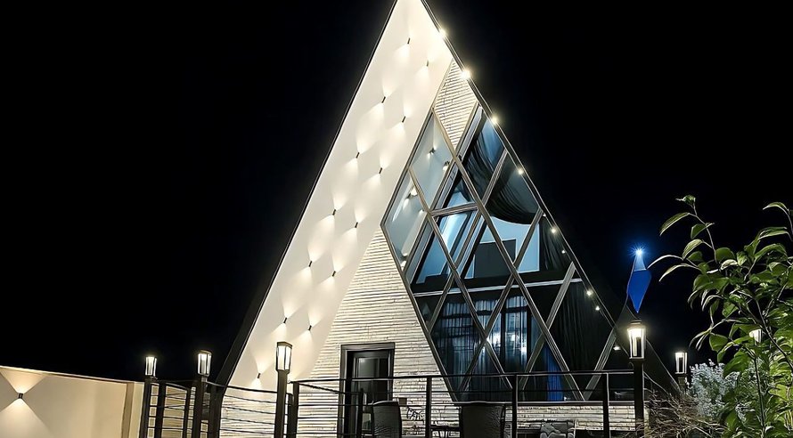 کلبه دوخوابه سوئیسی استخردار آبگرم گل مریم