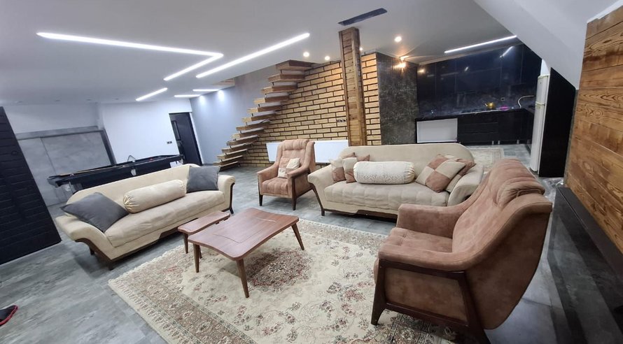 اجاره ویلا دوخوابه سوئیسی استخردار آبگرم شهرام چهارباغ