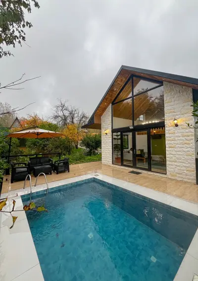 کلبه یک خوابه استخردار آبگرم نهال