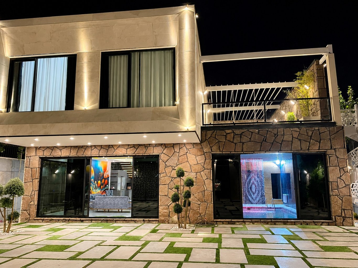 ویلا عمارت چهارخوابه دوبلکس استخر آبگرم تسنیم