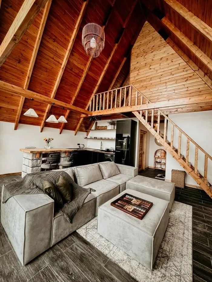 کلبه دوخوابه سوئیسی کاج