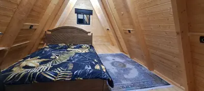 کلبه یک خوابه جنگلی سوئیسی جکوزی دار وینا