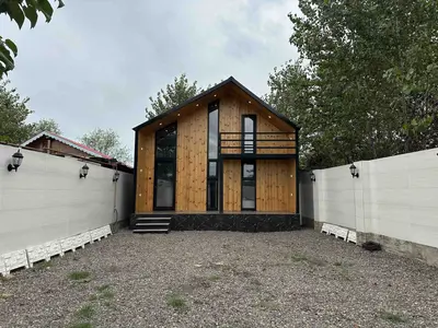 کلبه یک خوابه دوبلکس چوبی تپه