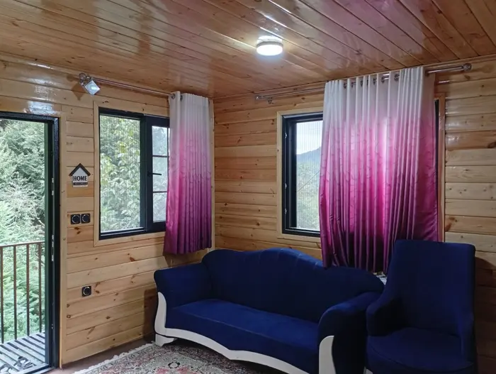 کلبه دوخوابه چوبی فردوس