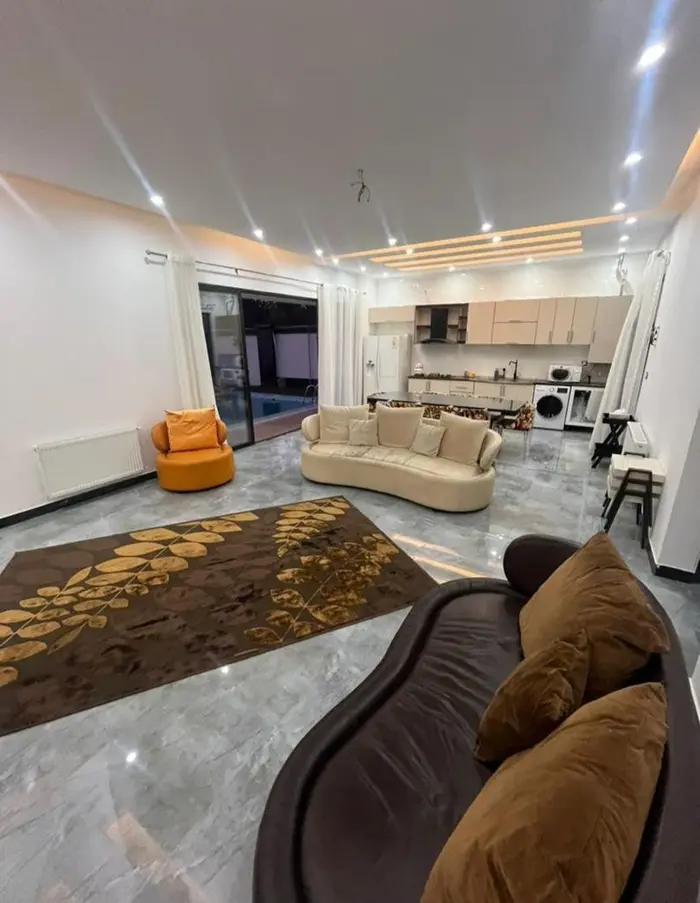 ویلا دوخوابه پرستو - آشپزخانه و سالن پذیرایی 