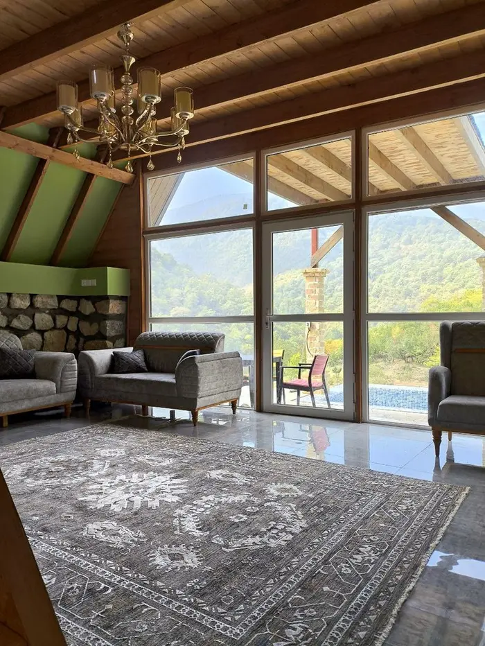 کلبه دوخوابه جکوزی دار طلای سبز