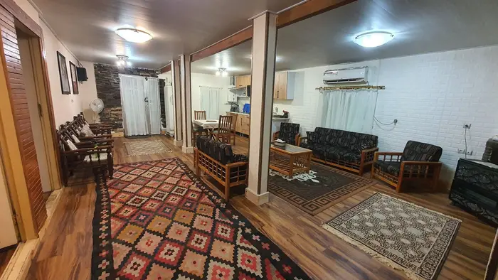 ویلا دو خوابه سبز - فضای نشیمن. عکس بصورت واید گرفته شده