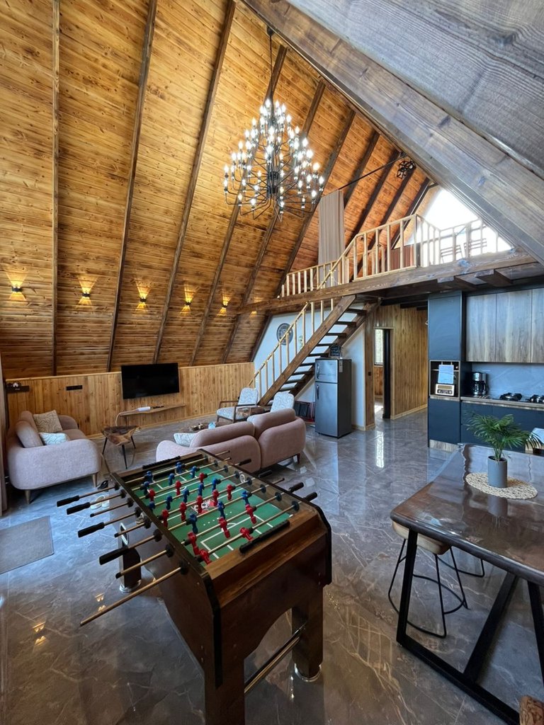 کلبه دوخوابه دوبلکس چوبی هاوراز