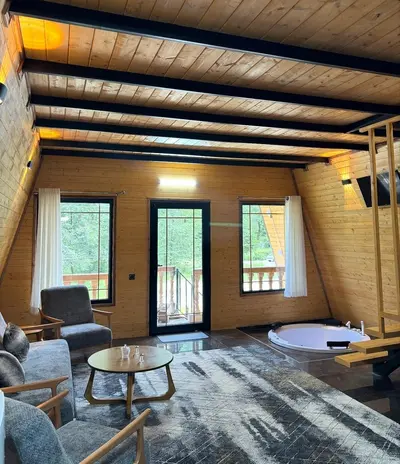 کلبه یک خوابه جکوزی دار ایران زمین لفور