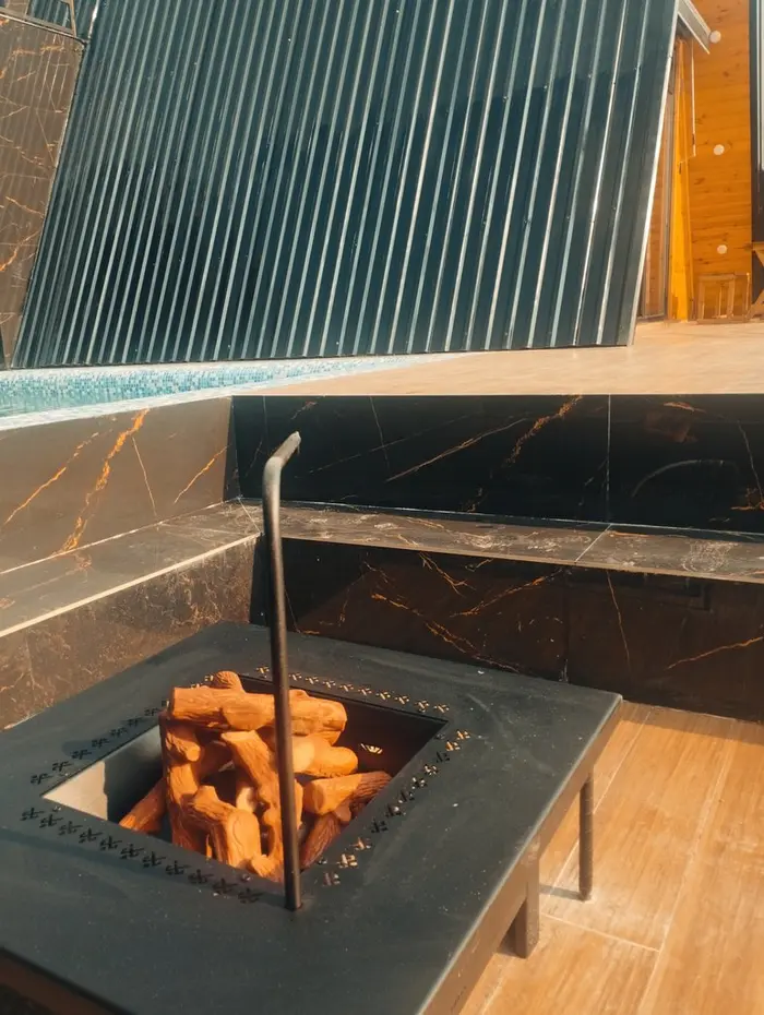 کلبه دوخوابه سوئیسی استخردار آبگرم رایا 1