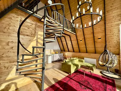 کلبه یک خوابه سوئیسی جکوزی دار دامان اربکله