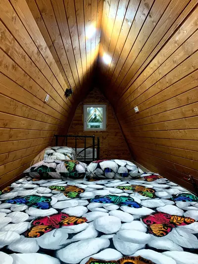 کلبه یک خوابه سوئیسی جنگلی ماه گل