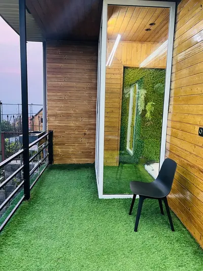 کلبه یک خوابه جکوزی دار چوبی سرولا