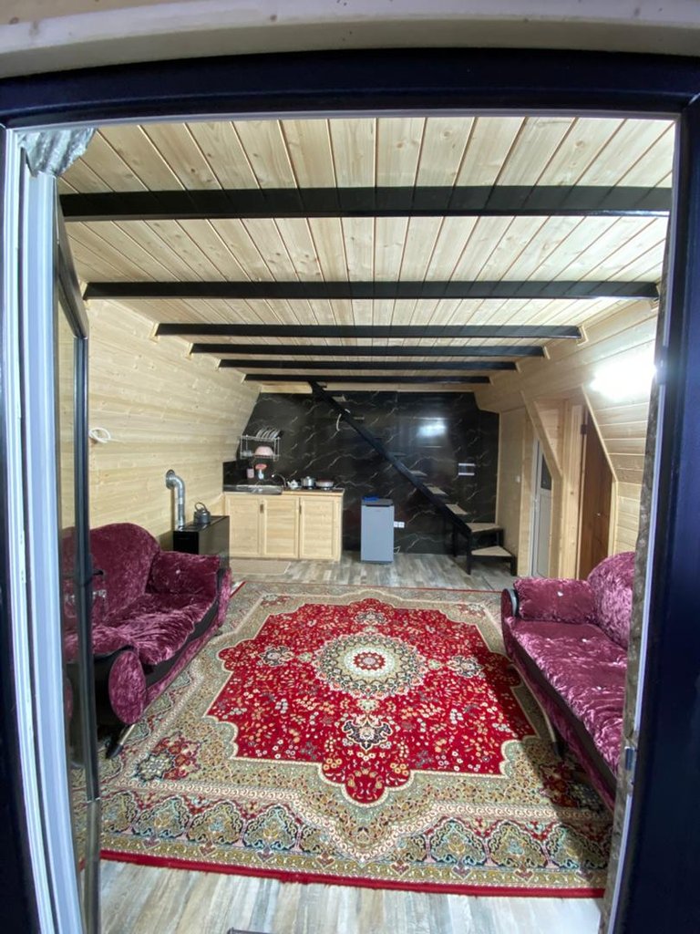 کلبه دوخوابه دوبلکس چوبی پینک