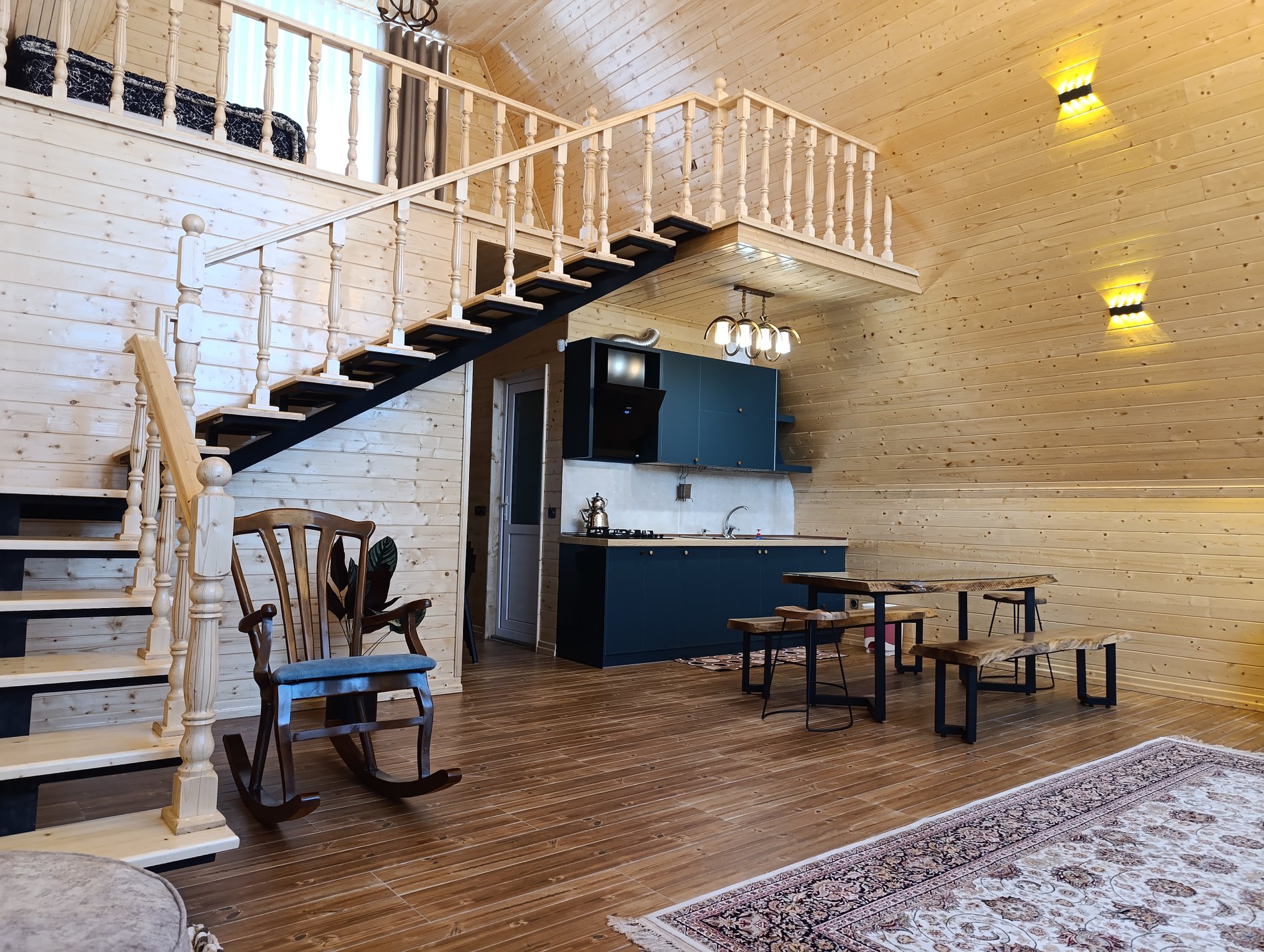 کلبه دوخوابه سوئیسی دوبلکس باغ بهشت