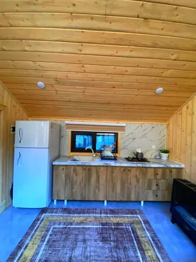 کلبه یک خوابه جنگلی سقف شیشه ای عطرین