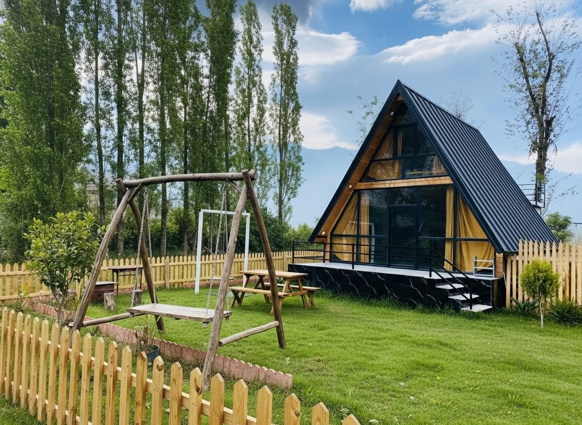 ویلا یک خوابه کلبه کوهی سبز