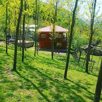 کلبه دوخوابه جنگلی جکوزی دار صفری