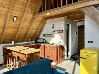 کلبه دوخوابه سوئیسی گاردن ویلا 1