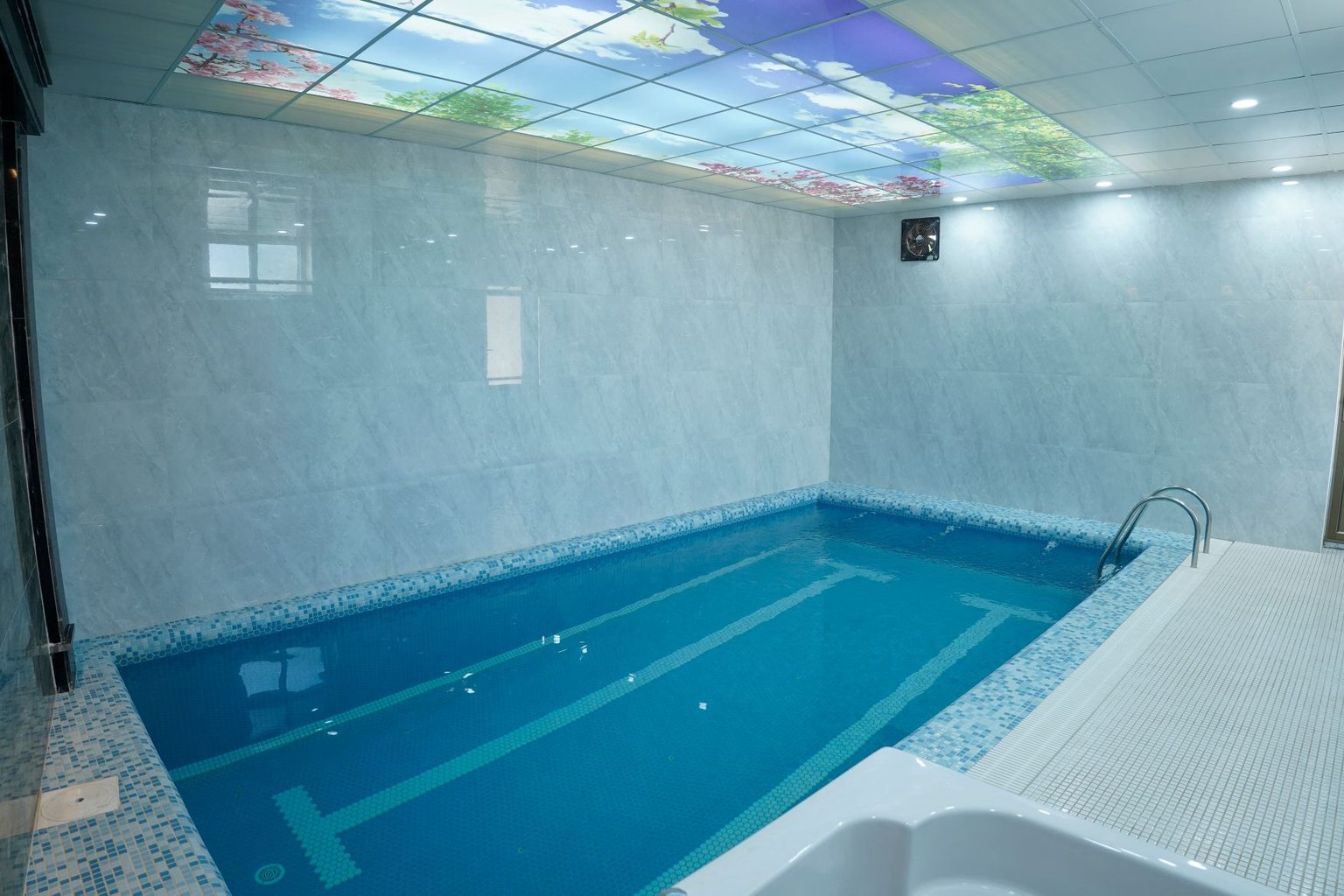 ویلا دوخوابه جنگلی استخردار سفید تمشک