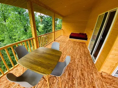 کلبه دوخوابه چوبی پارادایس