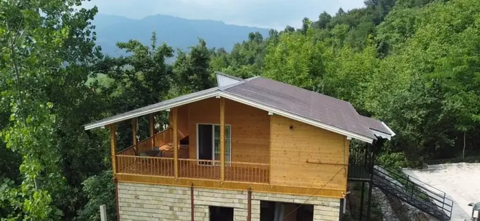 کلبه دوخوابه چوبی پارادایس