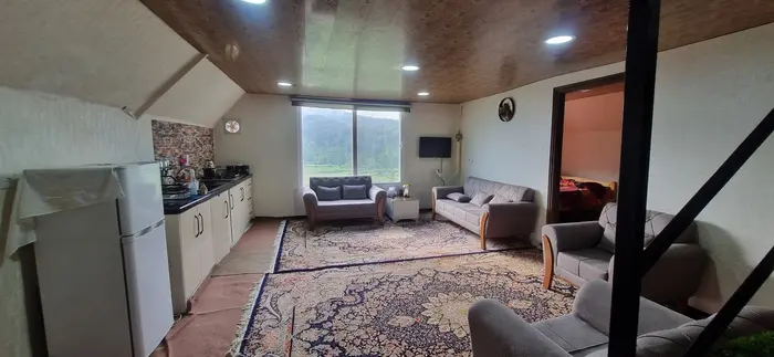 کلبه دوخوابه سوئیسی جکوزی دار دم زنون