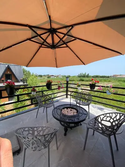 کلبه دوخوابه سوئیسی استخردار آبگرم آسو