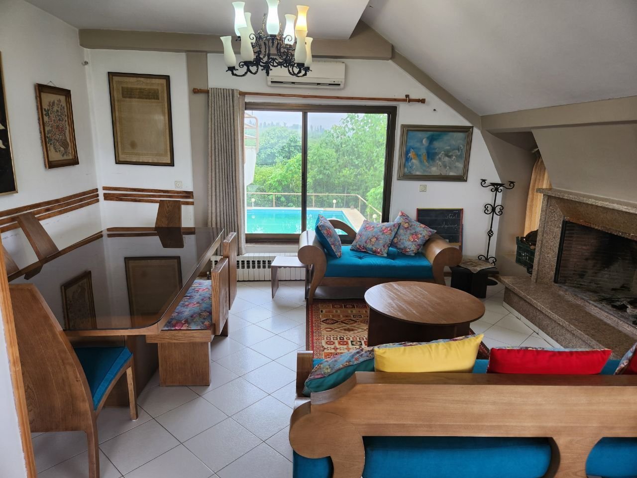 ویلا سه خوابه استخردار آبگرم چشم انداز باغ 3