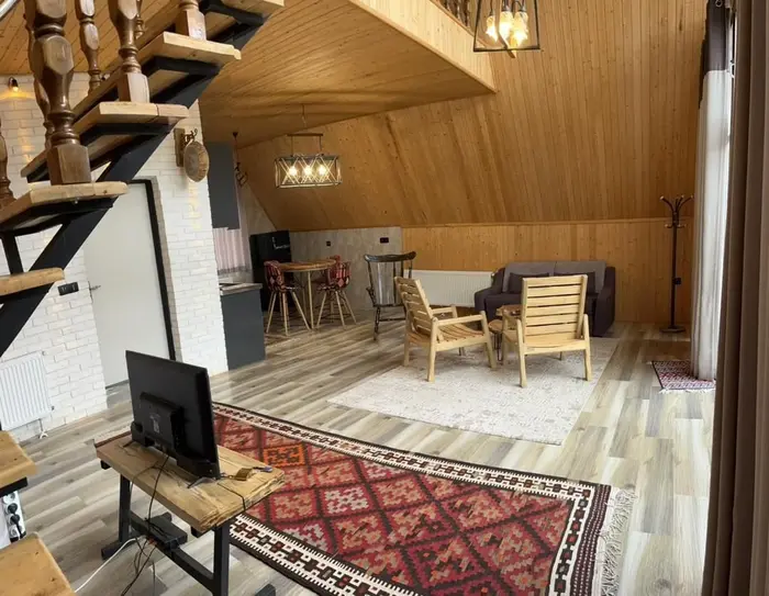 کلبه یک خوابه جکوزی دار شله دوهزار - پذیرایی