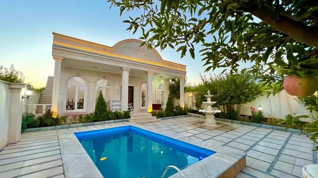 ویلا باغ سیب هانا استخر روباز - نمای اصلی اقامتگاه