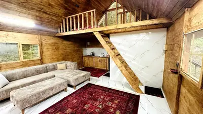 کلبه یک خوابه جنگلی سوئیسی راشا