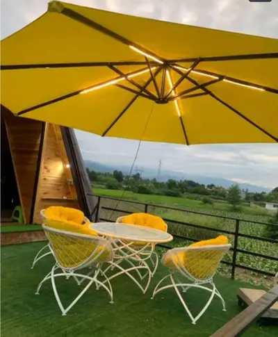 کلبه دوخوابه سوئیسی چوبی نیکی