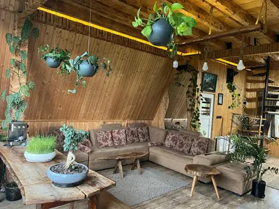 کلبه دو خوابه سوئیسی چوبی جکوزی‌دار هیرکان