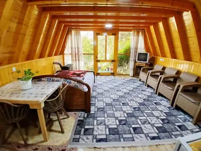 کلبه یک خوابه چوبی سوئیسی ارغوان