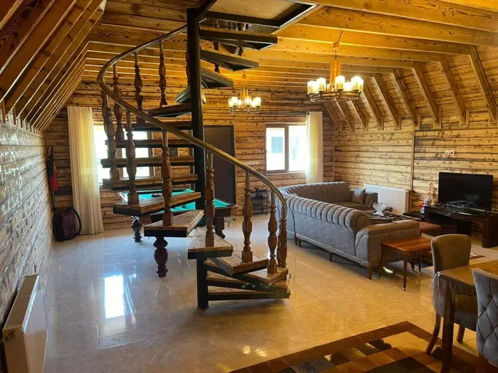 کلبه دوخوابه استخردار آبگرم طبیعت 1