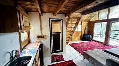 کلبه یک خوابه جنگلی سوئیسی راشا