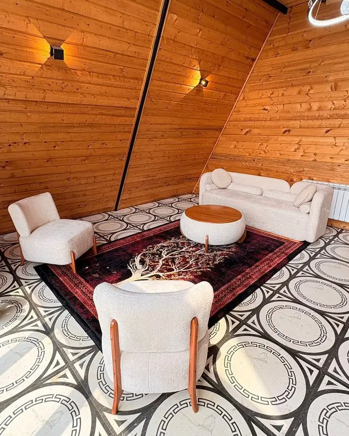 کلبه یک خوابه جکوزی دار شمعدونی