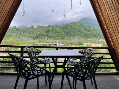 کلبه دو خوابه سوئیسی چوبی جکوزی‌دار هیرکان