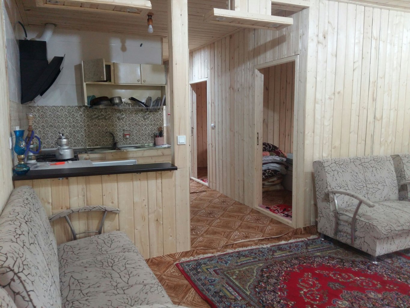 دوخوابه چوبی گل تاج شالما