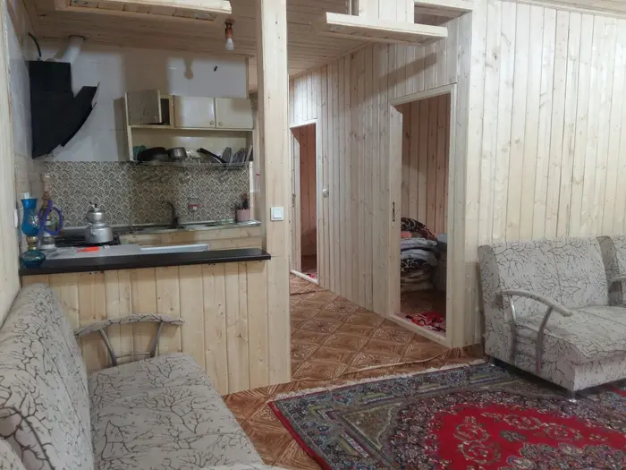 کلبه دوخوابه چوبی گل تاج شالما - پذیرایی