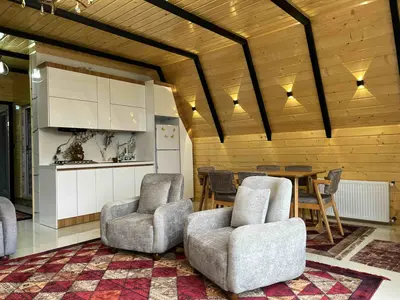 کلبه دوخوابه سوئیسی استخردار آبگرم یوسفی ۱