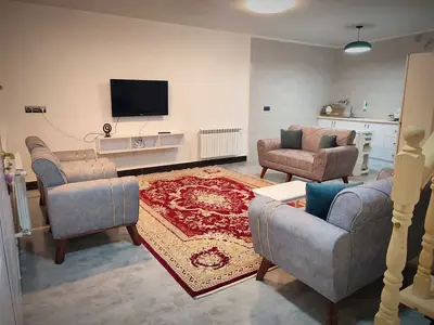 ویلا دوخوابه چوبی جنگلی شالیزار