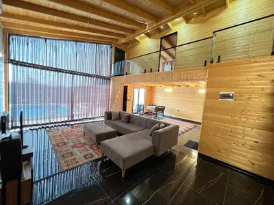 کلبه دوخوابه چوبی استخردار آبگرم لیانا