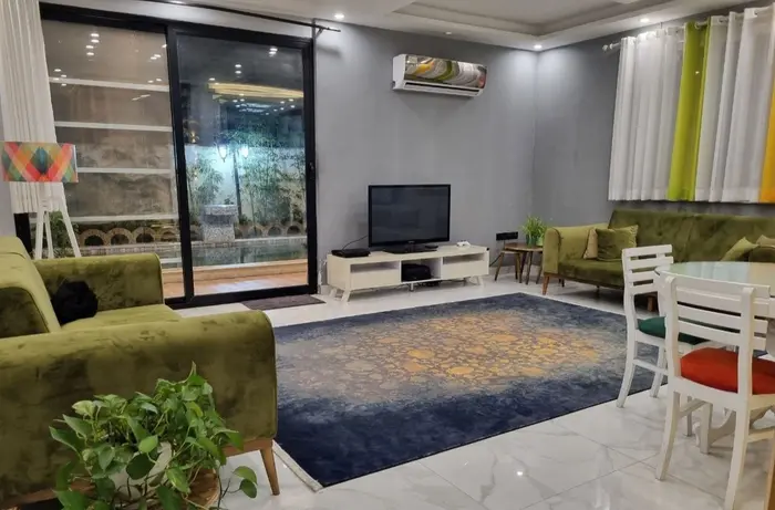 ویلا دوخوابه استخردار آبگرم کفترود - حال پذیرایی