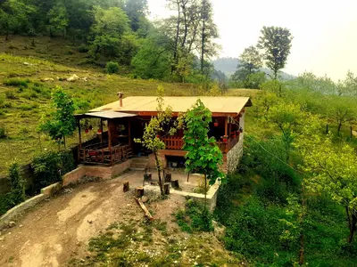 کلبه دوخوابه جنگلی چوبی زرین دشت