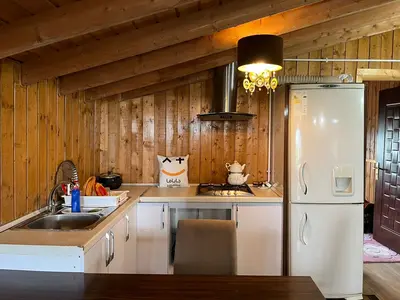 آپارتمان یک خوابه کاج واحد چوبی ۷