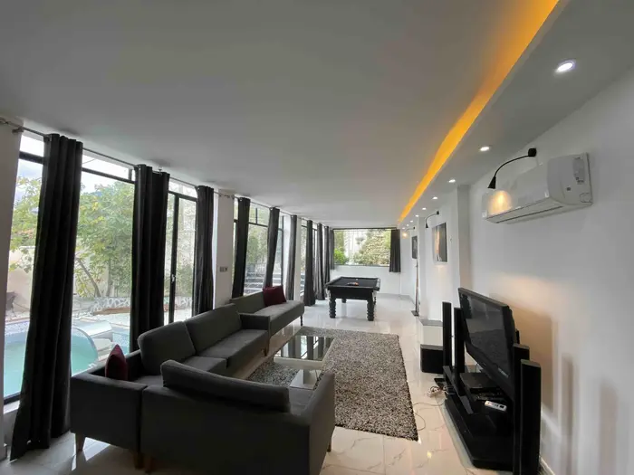 ویلا دوخوابه استخردار آبگرم سیتی لانژ - پذیرایی